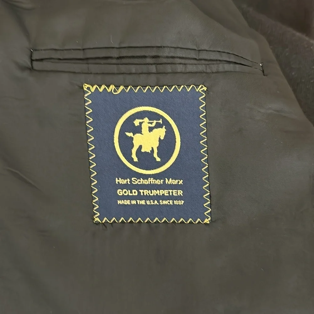 Hart Schaffner Marx Gold Trumpeter Cashmere Two Button Jacket